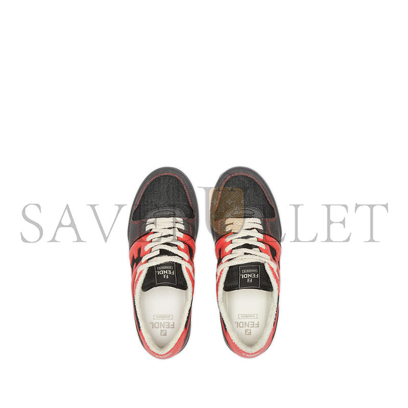 FENDI MATCH CAPSULE GREY DENIM LOW TOPS 7E1495AMFZF1KN7